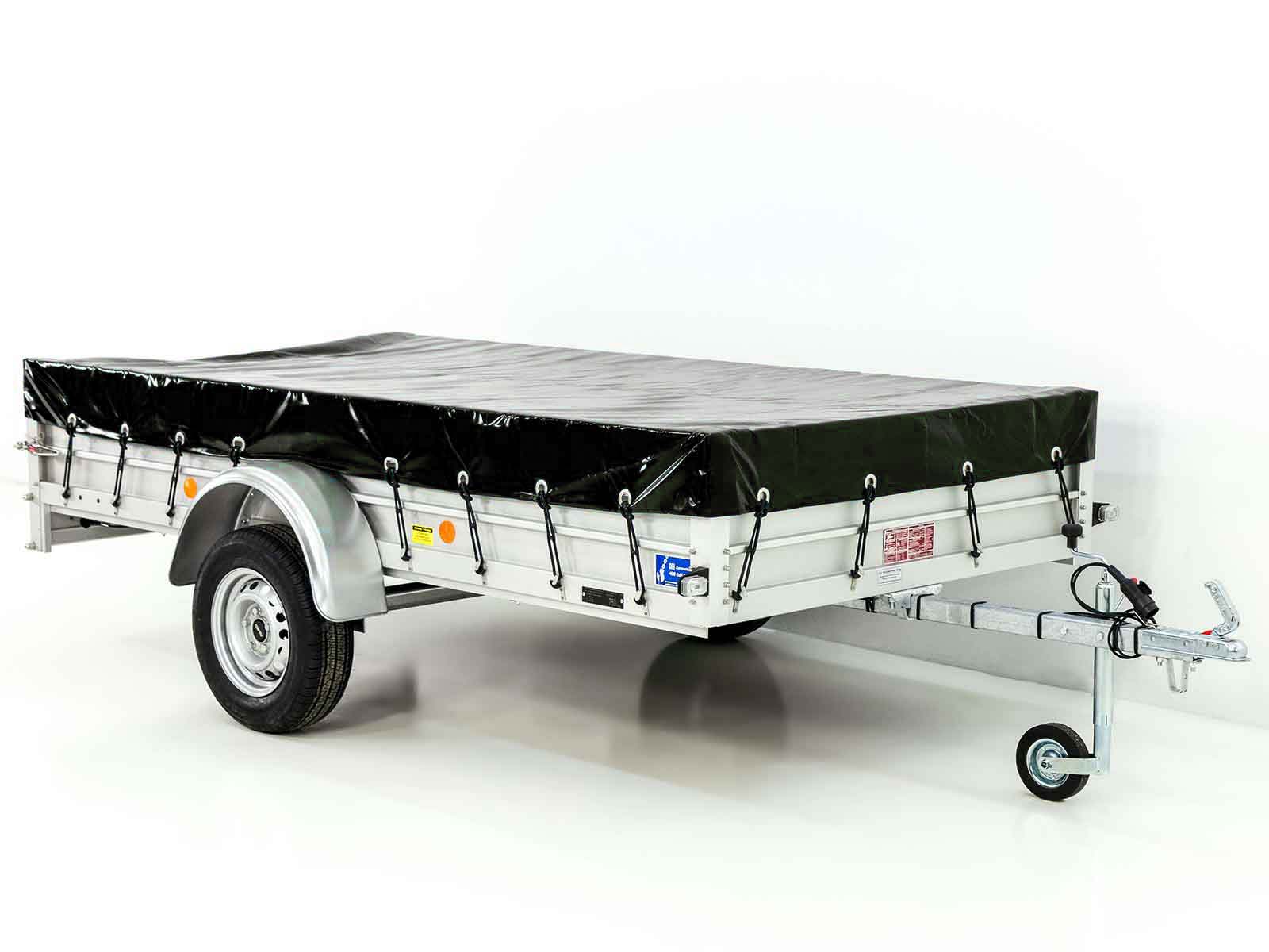 15-un-2.jpg Anhänger 150x300cm 750kg | Typ U7 | Flachplane Profi schwarz - Neu – Bild 1